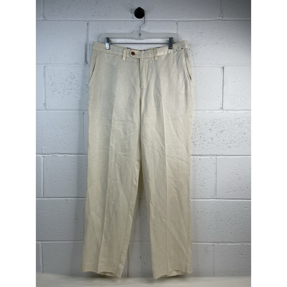 Tommy Bahama Mens sz 32 X 30 Linen blend Pants light tan/Biege